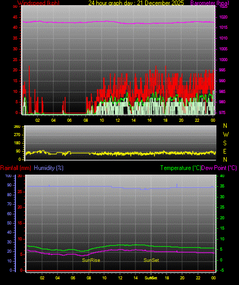 24 Hour Graph for Day 21